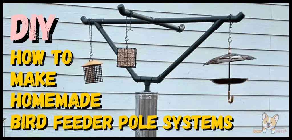 How to make homemade bird feeder pole systems - Best pole mounted bird feeders squirrel proof
