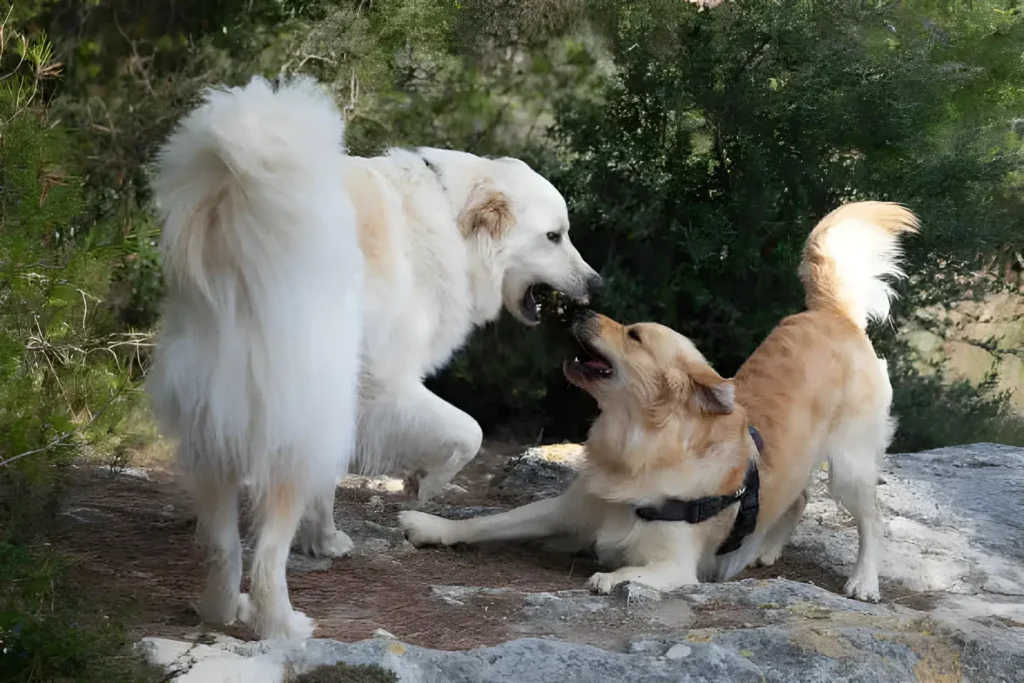 Great Pyrenees vs Golden Retriever 