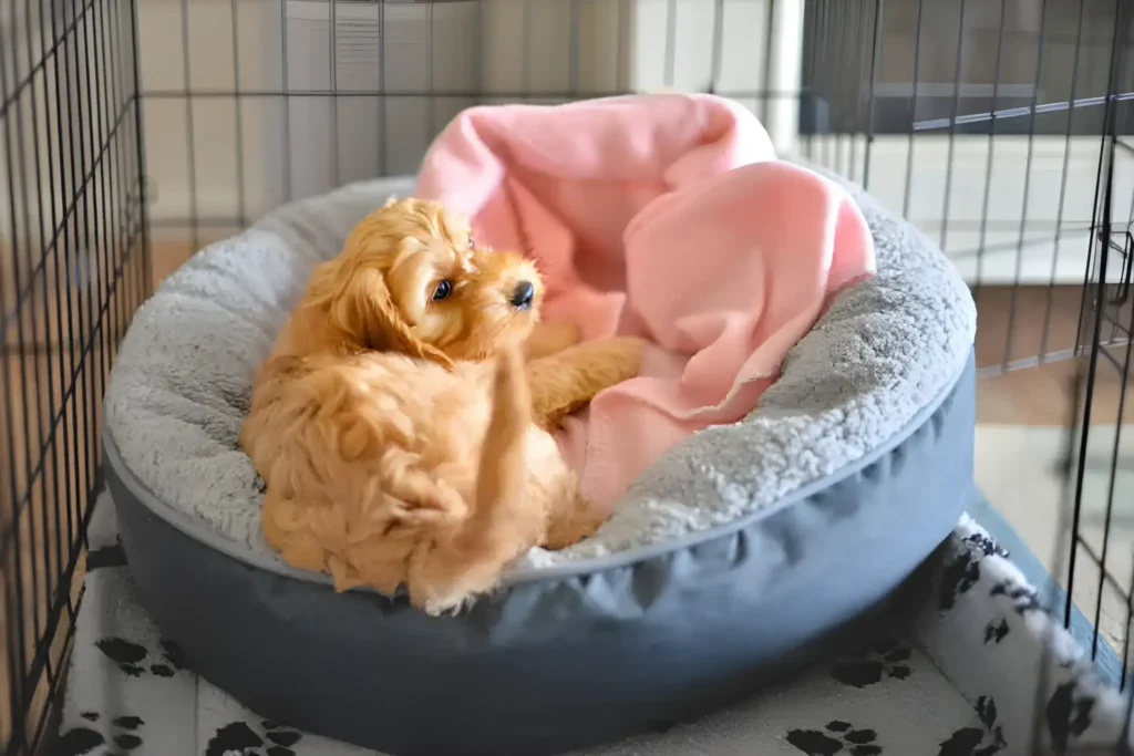 Puppy's First Night Crate Training